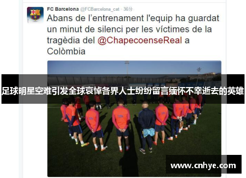 足球明星空难引发全球哀悼各界人士纷纷留言缅怀不幸逝去的英雄